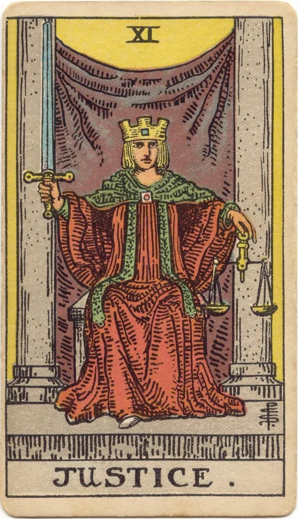 Justice tarot card
