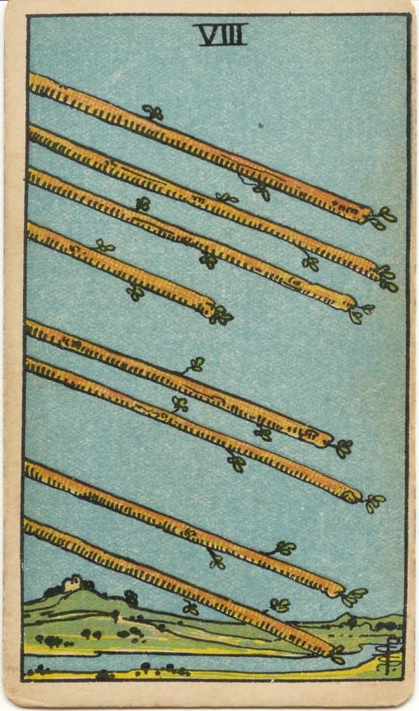 Eight of Wands tarot card
