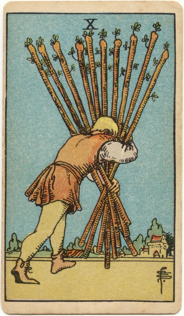 Ten of Wands tarot card