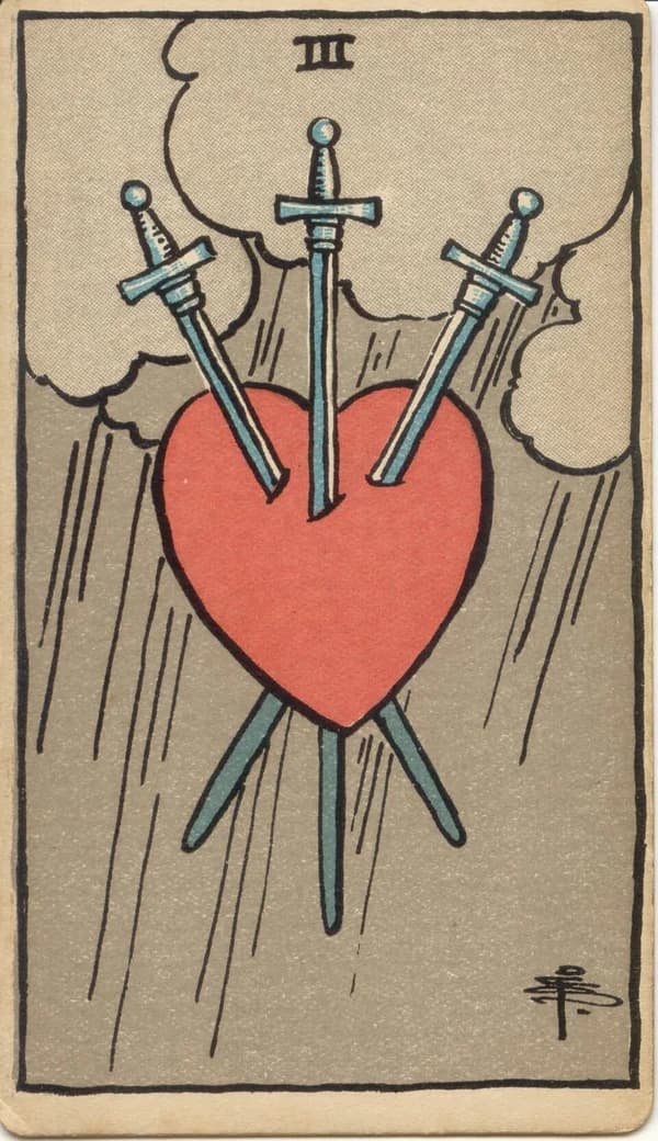 Three of Swords tarot card