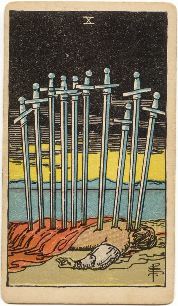 Ten of Swords tarot card