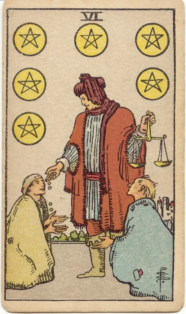 Six of Pentacles tarot card